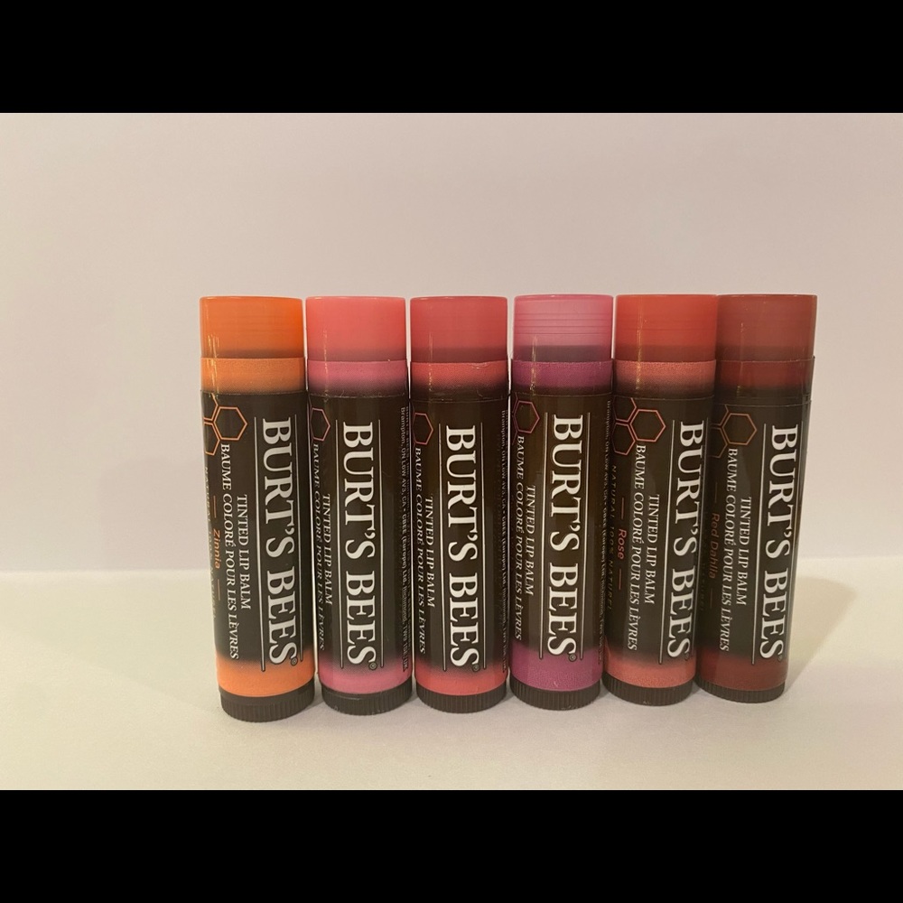 Set of 6 Burts Bees Tinted Chapsticks